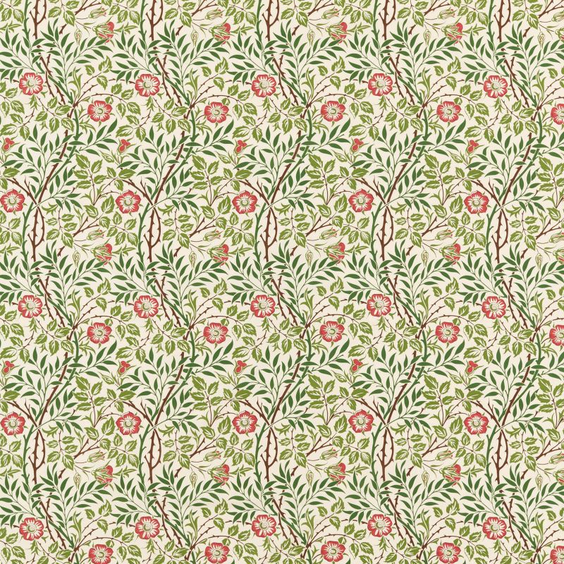 Sweet Briar Fabric - Boughs/Rose - Morris & Co - 227240 - Premier Wallcovering