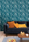 Sweet Feathers Wallpaper - Teal Blue - Caselio - 102626127