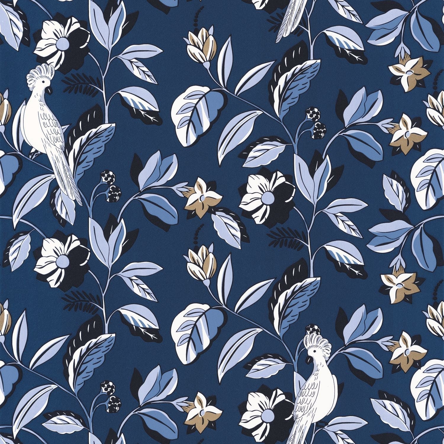 Sweet Feathers Wallpaper - Midnight Blue - Caselio - 102626220
