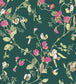 Sweet Pea Wallpaper - Cerise & Magenta on Dark Viridian - 115/11033 - Cole & Son - Premier Wallcovering