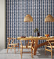 Swim Swam Swan Wallpaper - Denim - NART112797 - Scion