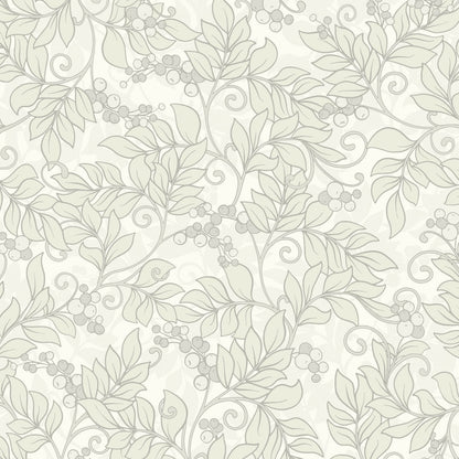 Symphorine Arts and Crafts Wallpaper - Blanc Ceruse - Casadeco - 86370109 - Premier Wallcovering