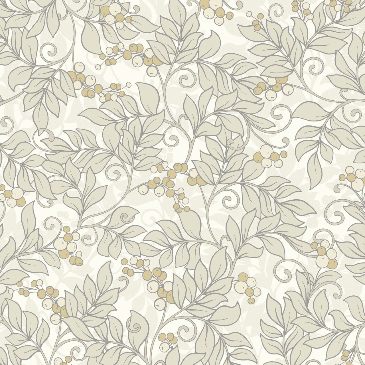 Symphorine Arts and Crafts Wallpaper - Beige Lin - Casadeco - 86371108 - Premier Wallcovering