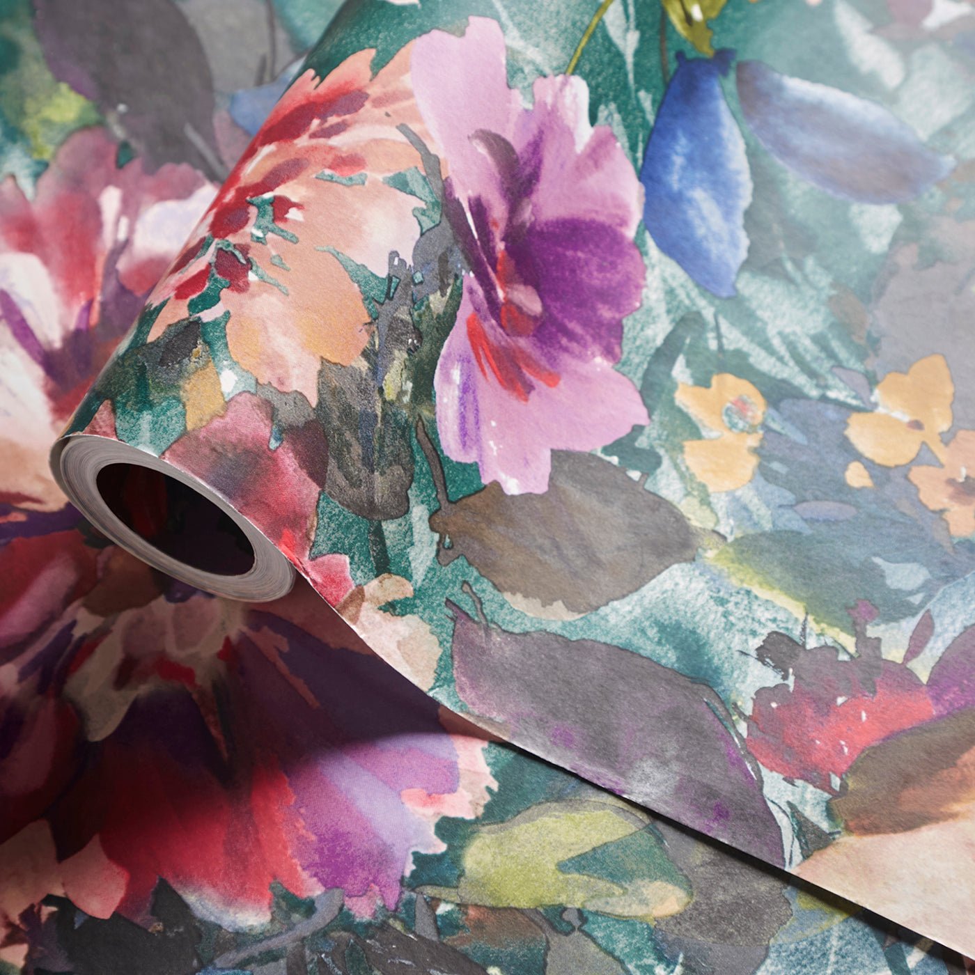 Tahiti Wallpaper - Amethyst/Emerald - Clarke & Clarke - W0145/01 - Premier Wallcovering