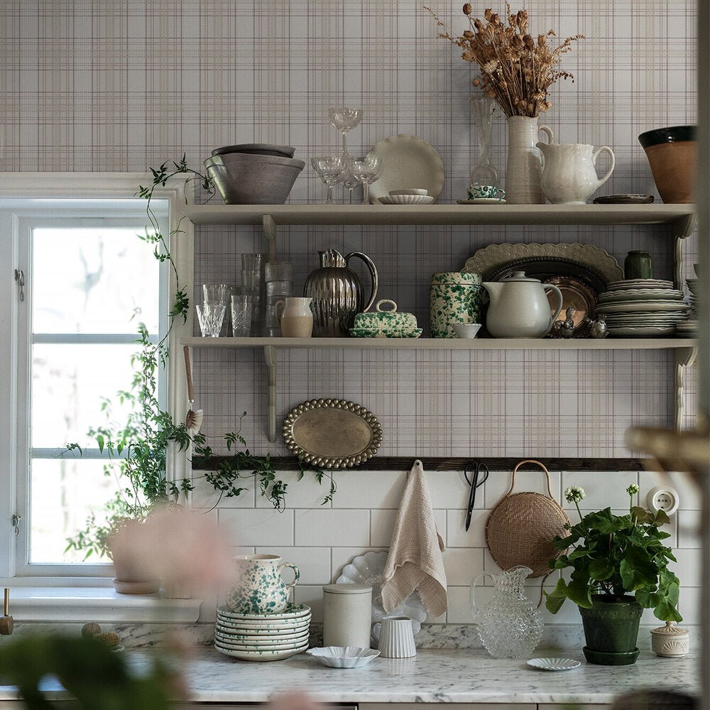 Tailor´s Tweed Wallpaper - Beige/ Cream - Boråstapeter - 3578 - Premier Wallcovering