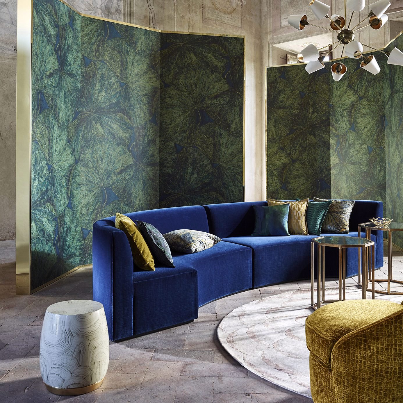 Taisho Lotus Wallpaper - Malachite/Lapis - ZTOT312725 - Zoffany