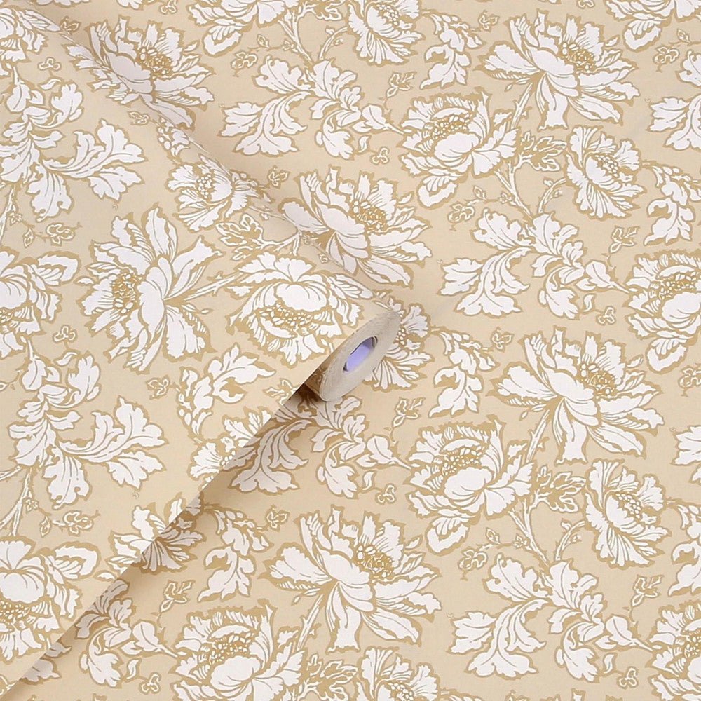 Tamara Wallpaper - Gold - Laura Ashley - 130101 - Premier Wallcovering