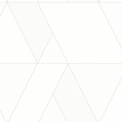 Tangram Perception Wallpaper - Blanc Craie - Casadeco - 86520101 - Premier Wallcovering