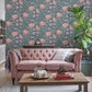 Tapestry Floral Wallpaper - Dark Seaspray - Laura Ashley - 113407 - Premier Wallcovering