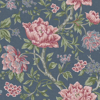 Tapestry Floral Wallpaper - Dark Seaspray - Laura Ashley - 113407 - Premier Wallcovering