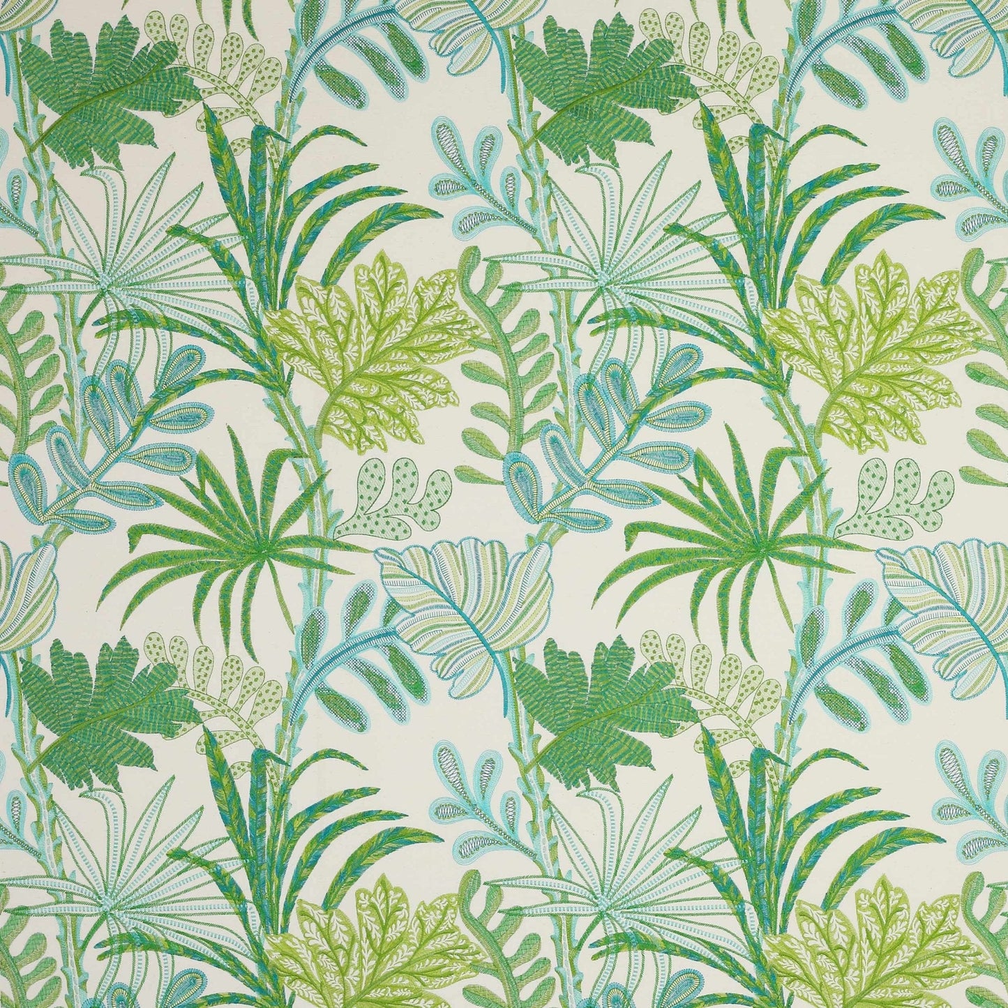 Tara Fabric - Turquoise - Manuel Canovas - 04938/01 - Premier Wallcovering