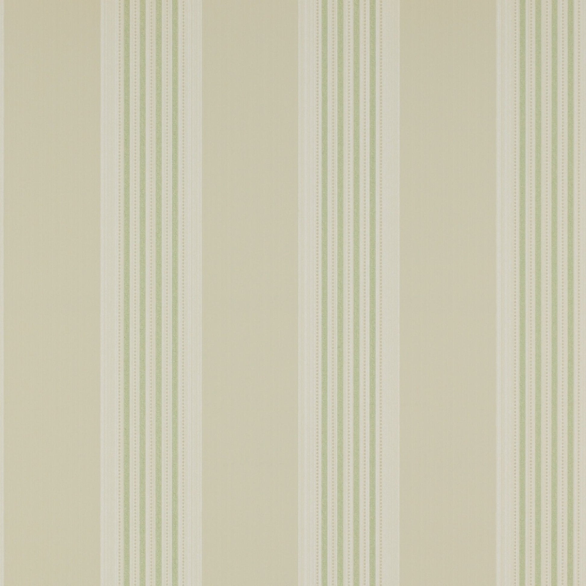 Tealby Stripe Wallpaper - Beige/Green - Colefax & Fowler - 07991/06 - Premier Wallcovering