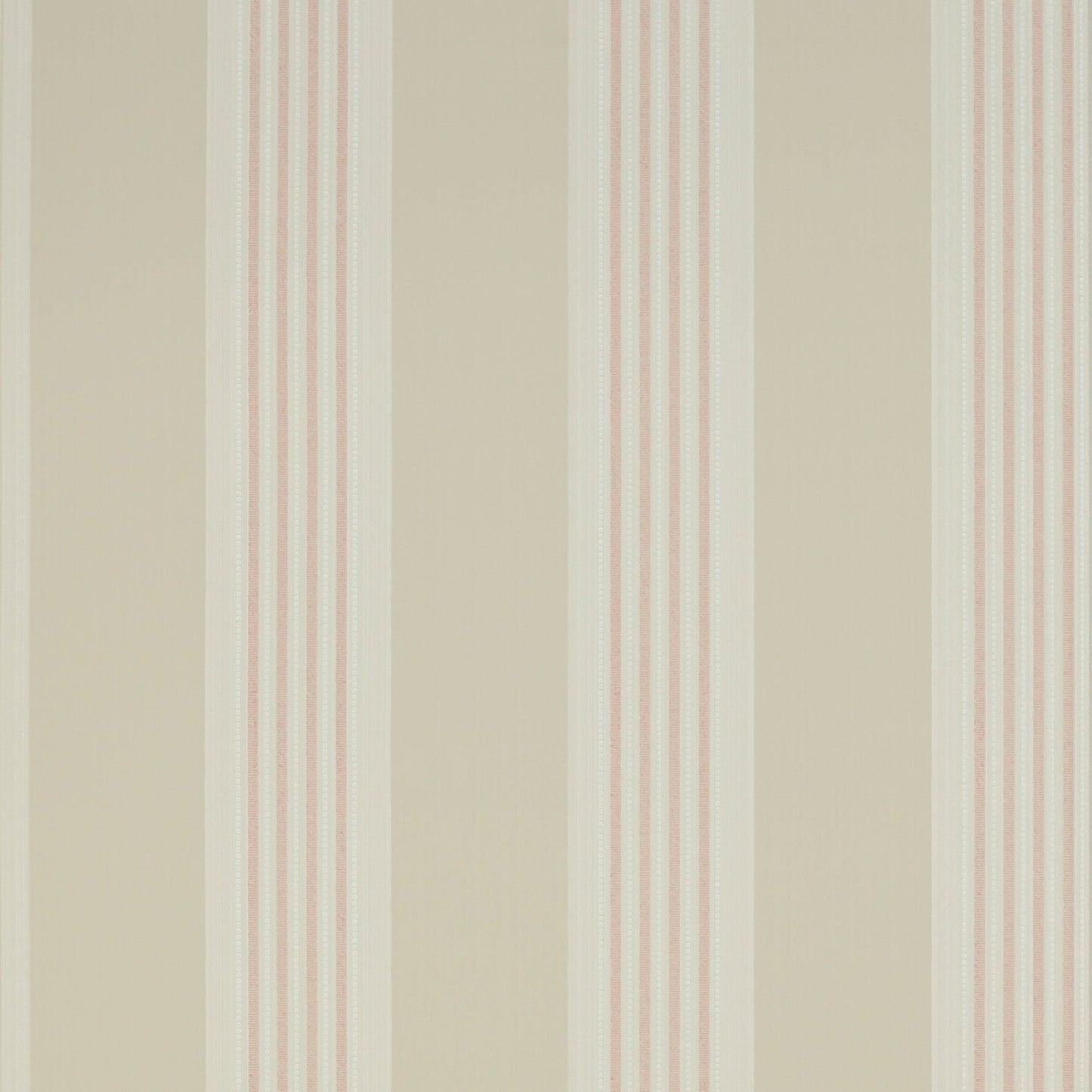 Tealby Stripe Wallpaper - Cream/Pink - Colefax & Fowler - 07991/08 - Premier Wallcovering