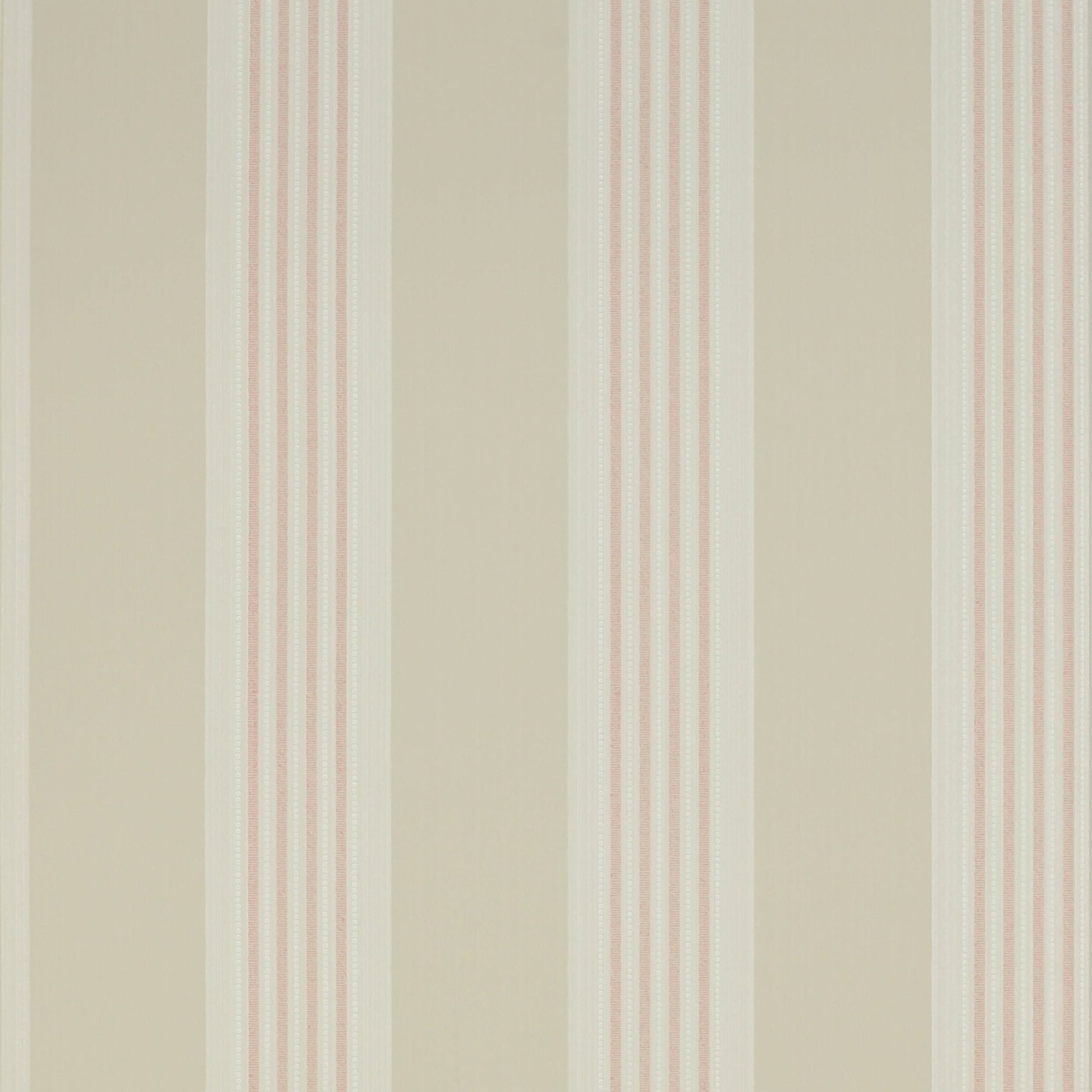 Tealby Stripe Wallpaper - Cream/Pink - Colefax & Fowler - 07991/08 - Premier Wallcovering
