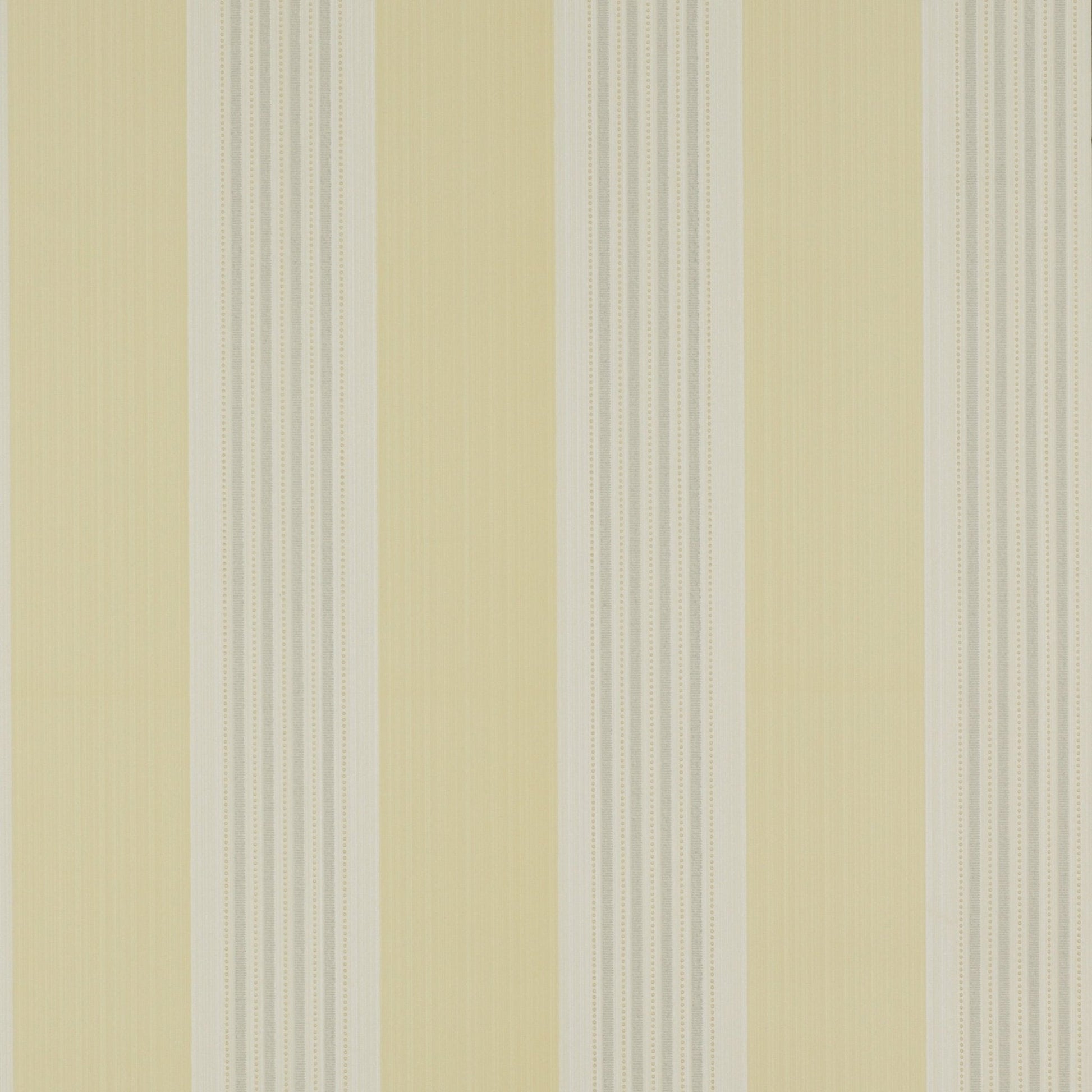 Tealby Stripe Wallpaper - Yellow/Grey - Colefax & Fowler - 07991/03 - Premier Wallcovering