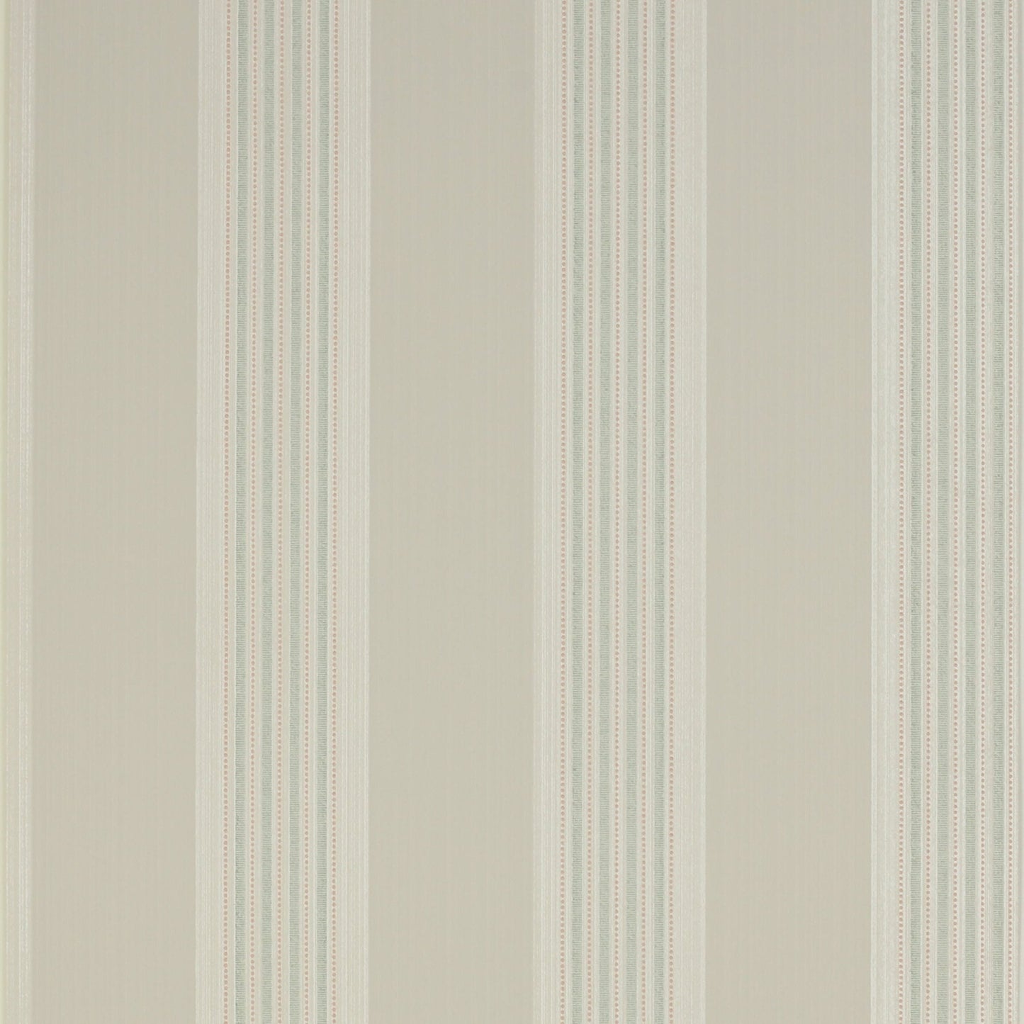 Tealby Stripe Wallpaper - Stone/Aqua - Colefax & Fowler - 07991/07 - Premier Wallcovering