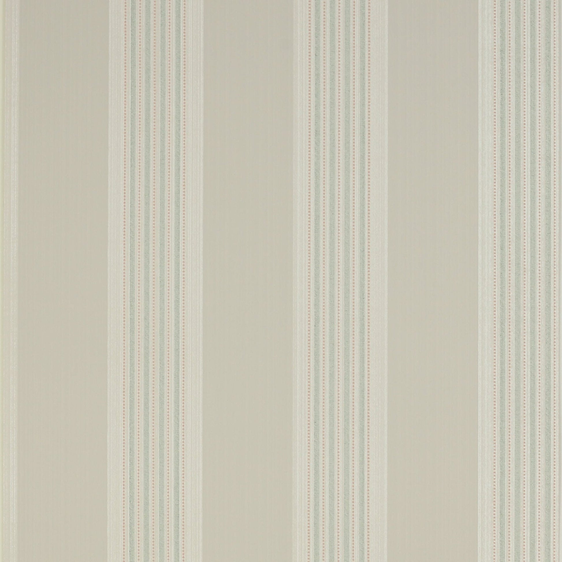 Tealby Stripe Wallpaper - Stone/Aqua - Colefax & Fowler - 07991/07 - Premier Wallcovering