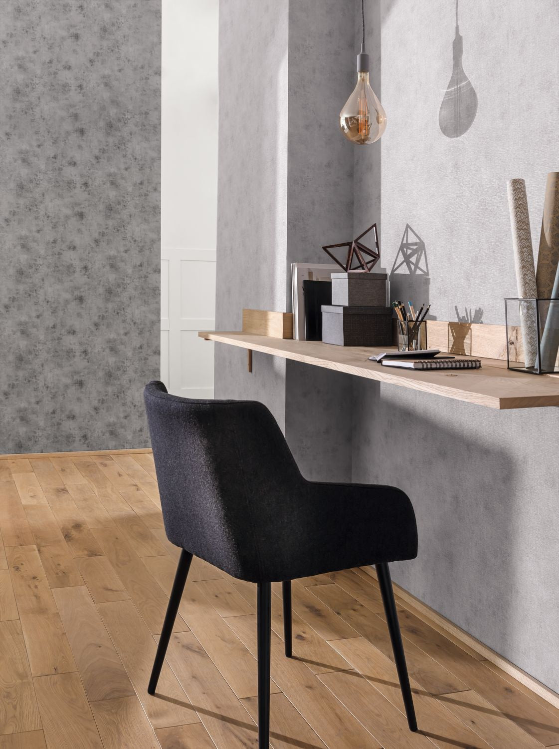 Telas 2 Uni Metalises Wallpaper - Tourterelle - Caselio - 102079112