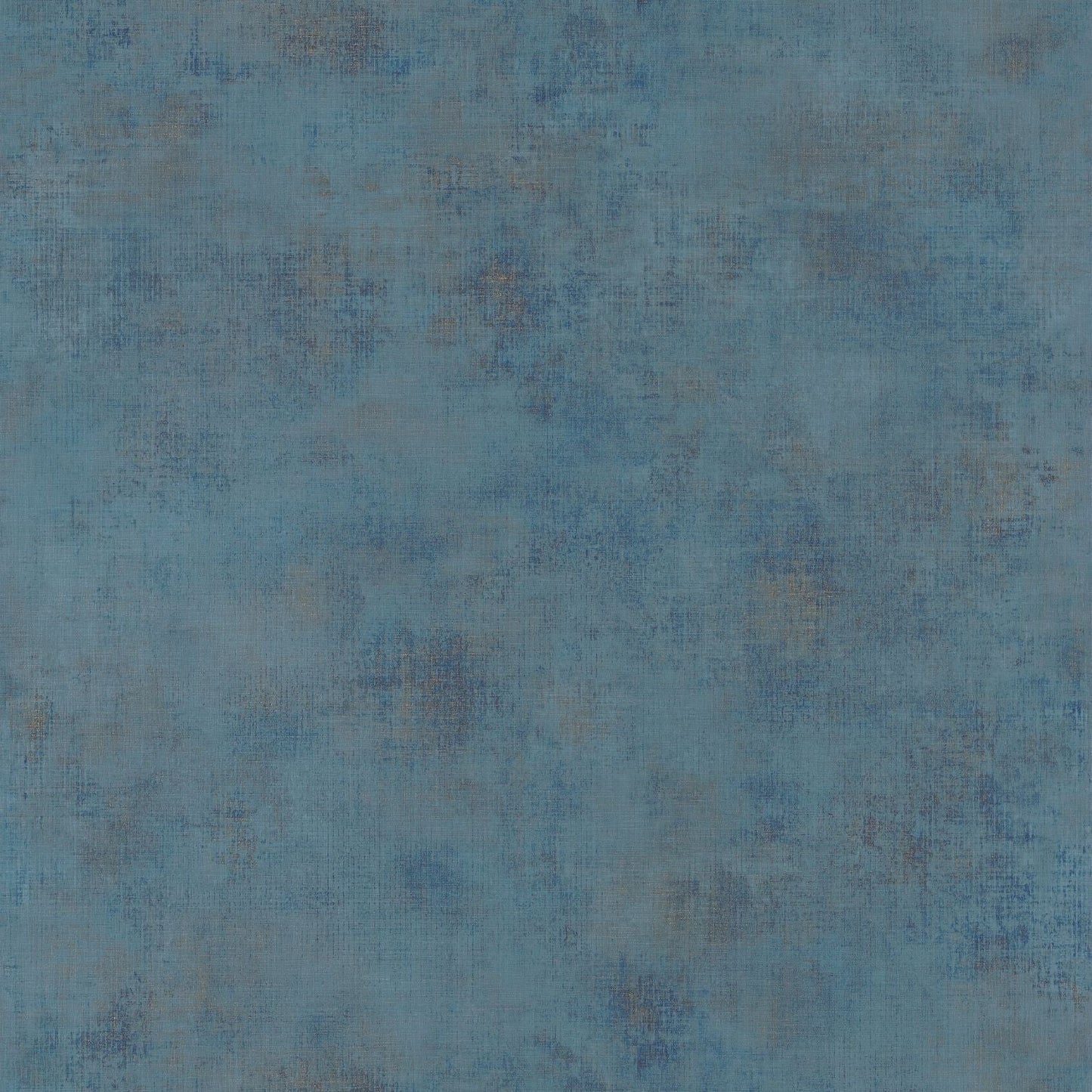 Telas 2 Uni Metalises Wallpaper - Bleu Paon - Caselio - 102076120