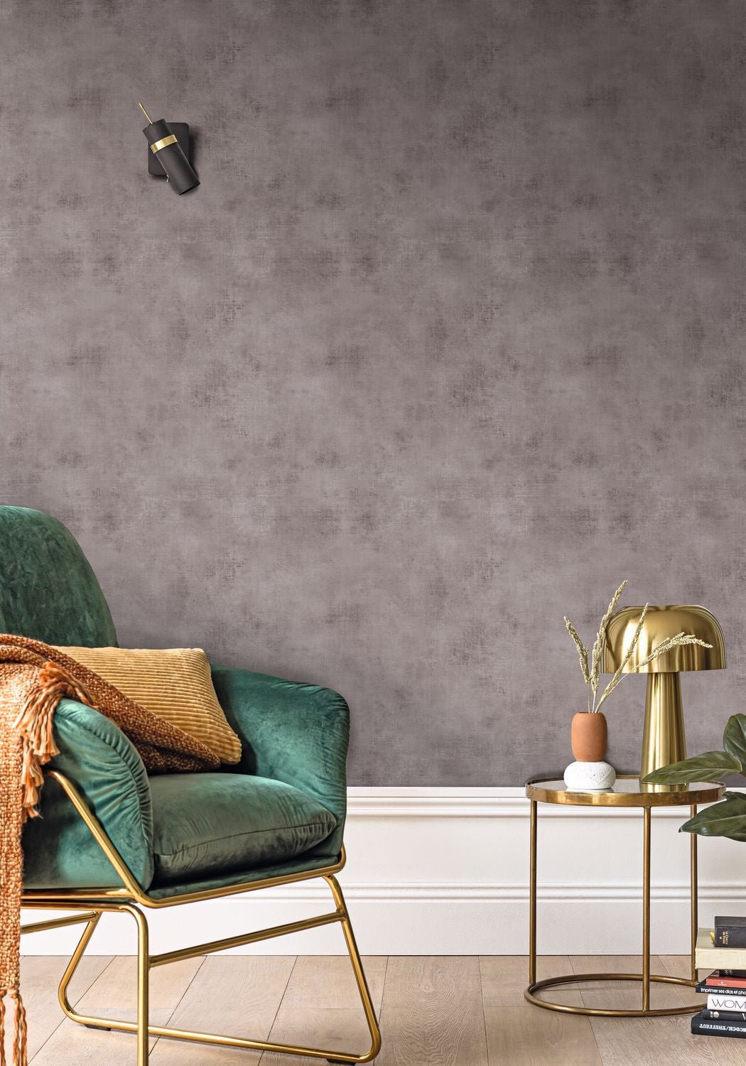 Telas 2 Uni Wallpaper - Taupe - Caselio - 102062158