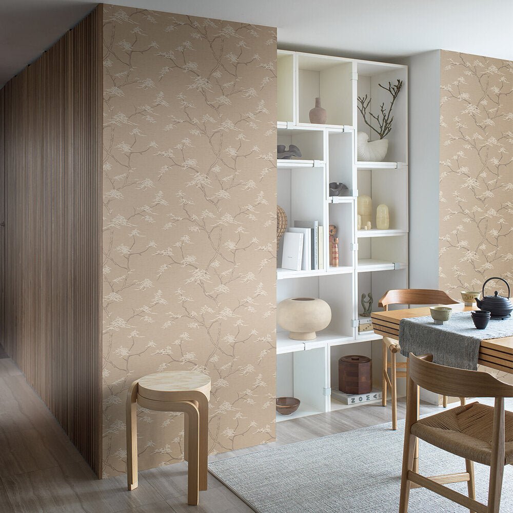 Temple Tree Wallpaper - Buttermilk Beige - Boråstapeter - 3104 - Premier Wallcovering