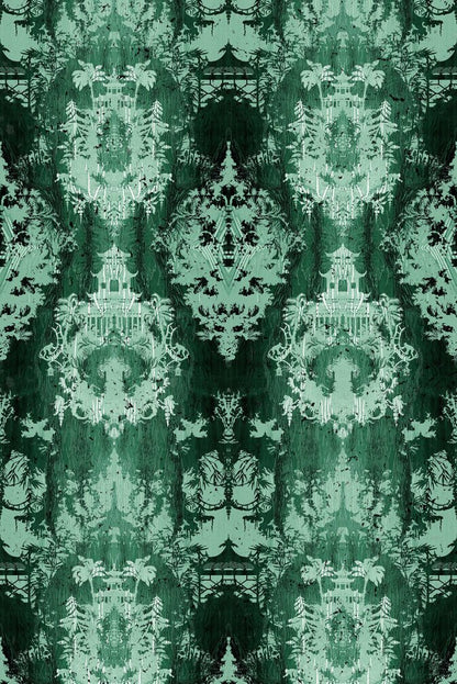 Temples In The Sky Cork Wallpaper - Mint - Timorous Beasties - TB/TMPL/WSCF/01 - Premier Wallcovering