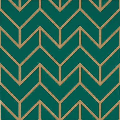 Tessellation Wallpaper - Teal/Gold - Harlequin - HMWF111984