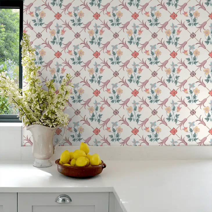 Tessin Wallpaper - Pink - Boråstapeter - 4504 - Premier Wallcovering