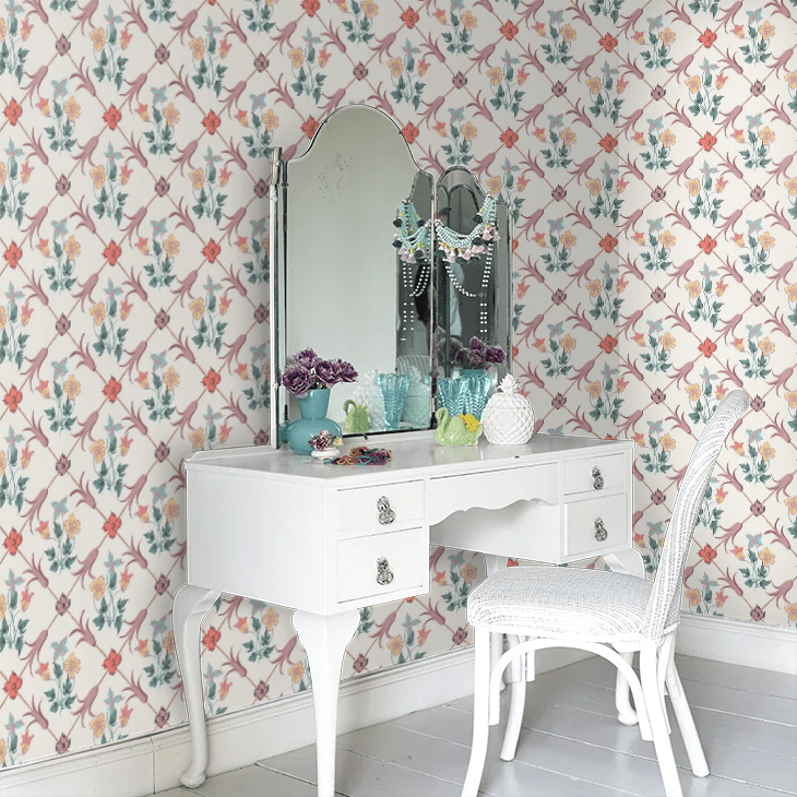 Tessin Wallpaper - Pink - Boråstapeter - 4504 - Premier Wallcovering