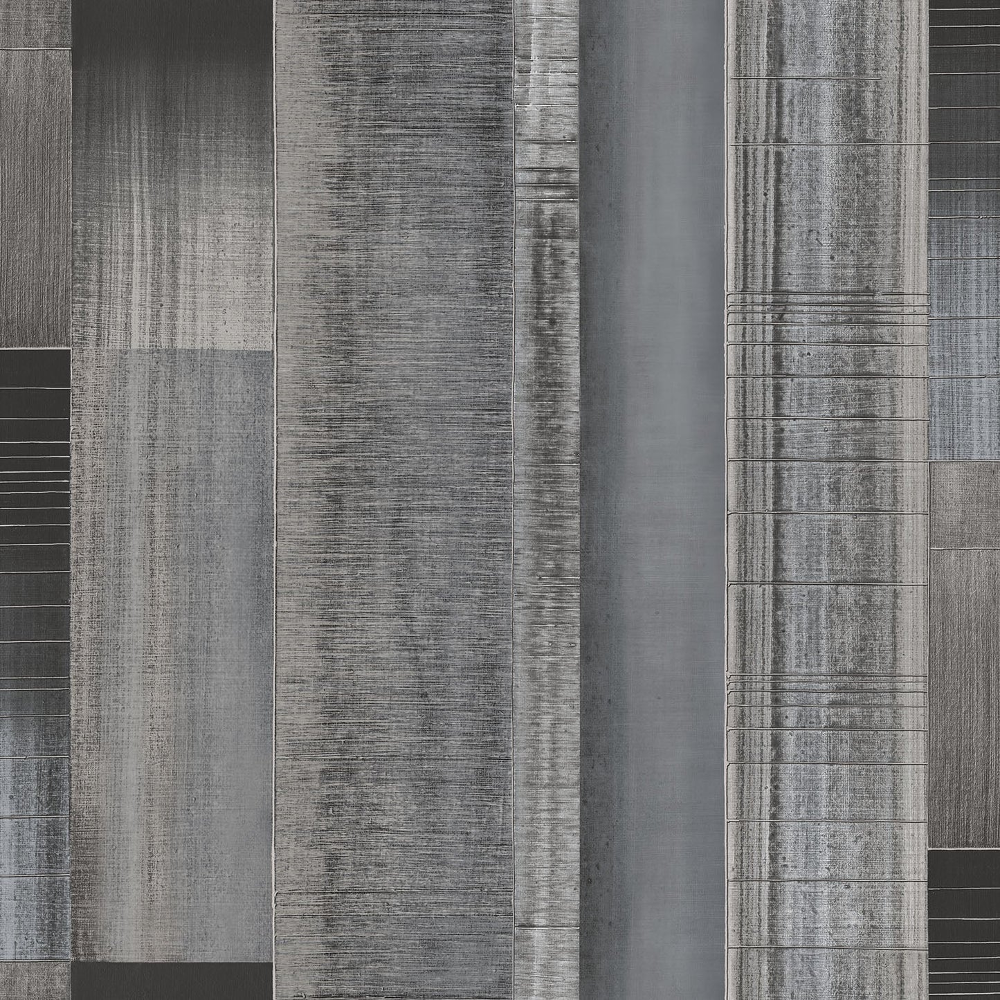 Texstyle Agen Stripe Wallpaper - Black, Greys, Silver Metallic - Galerie - G56571 - Premier Wallcovering