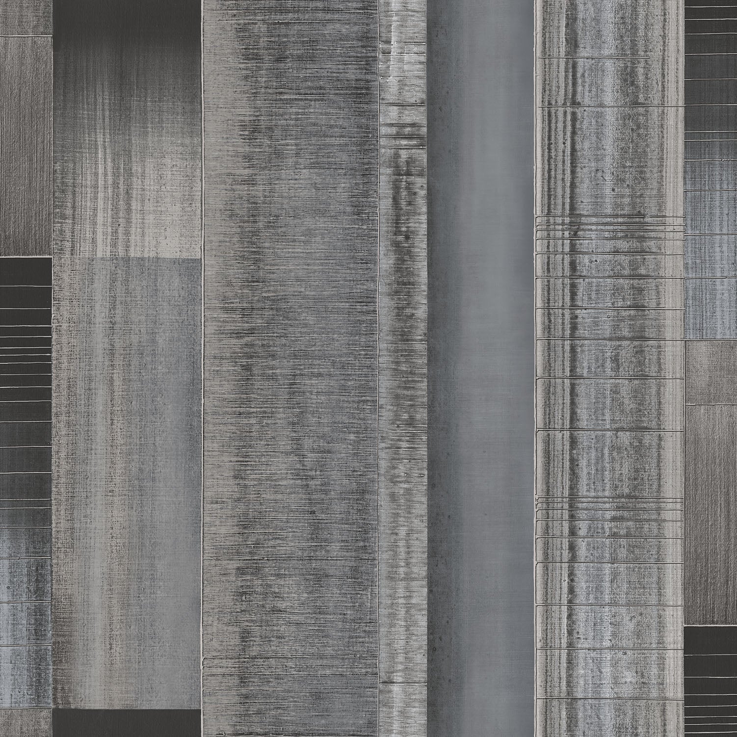 Texstyle Agen Stripe Wallpaper - Black, Greys, Silver Metallic - Galerie - G56571 - Premier Wallcovering
