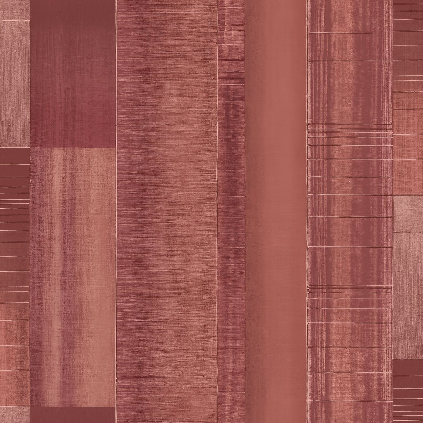 Texstyle Agen Stripe Wallpaper - Red / Rose Gold - Galerie - G56574 - Premier Wallcovering