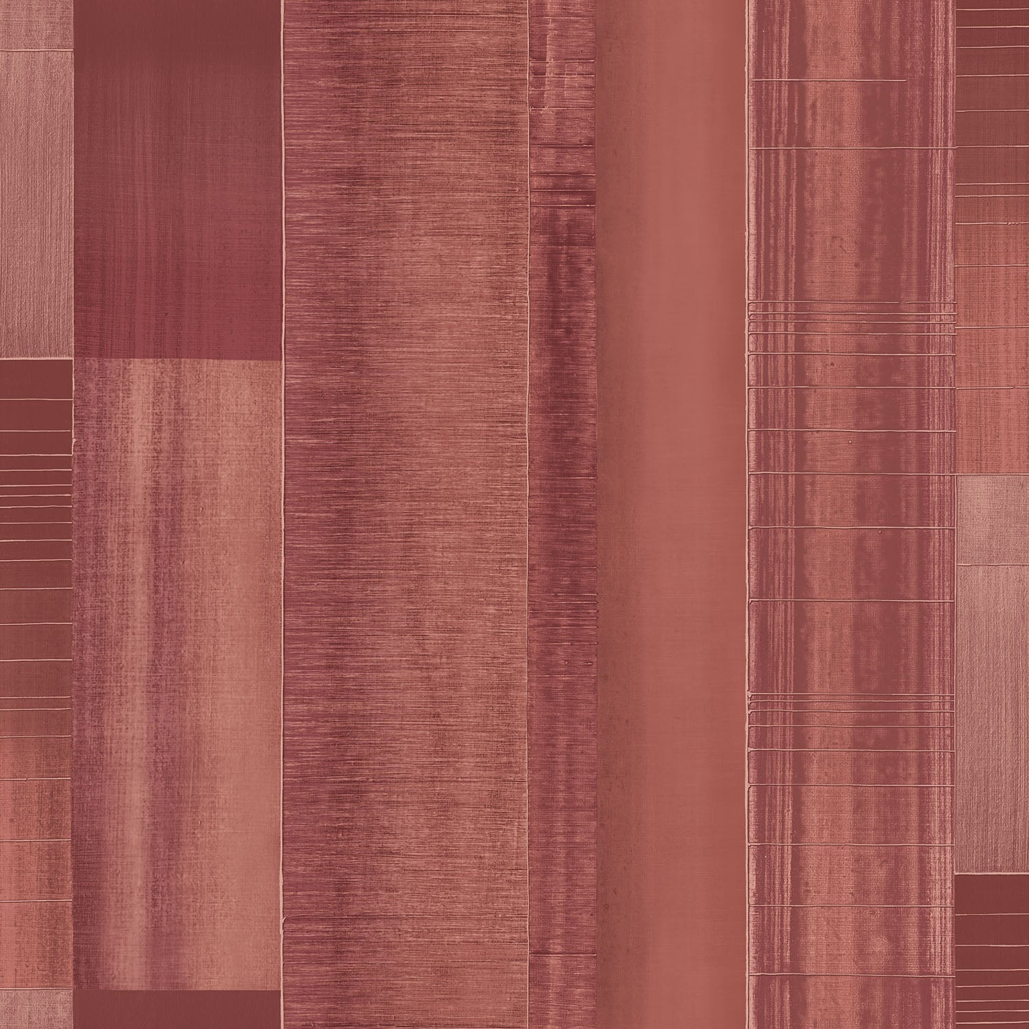 Texstyle Agen Stripe Wallpaper - Red / Rose Gold - Galerie - G56574 - Premier Wallcovering