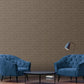 Texstyle Block Flock Wallpaper - Brown - Galerie - G56579 - Premier Wallcovering