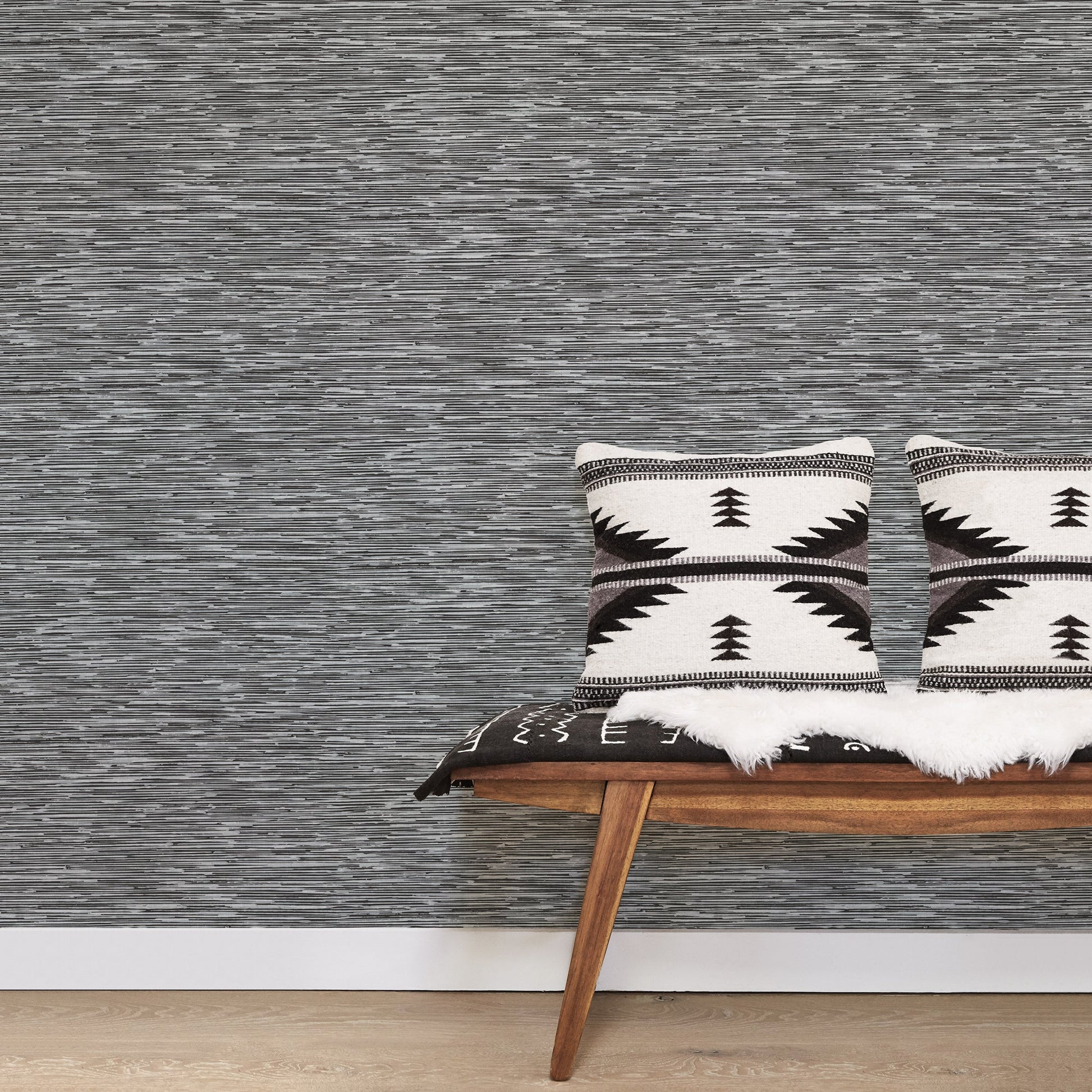 Texstyle Bronze Effect Wallpaper - Black / Silver / White - Galerie - G56584 - Premier Wallcovering