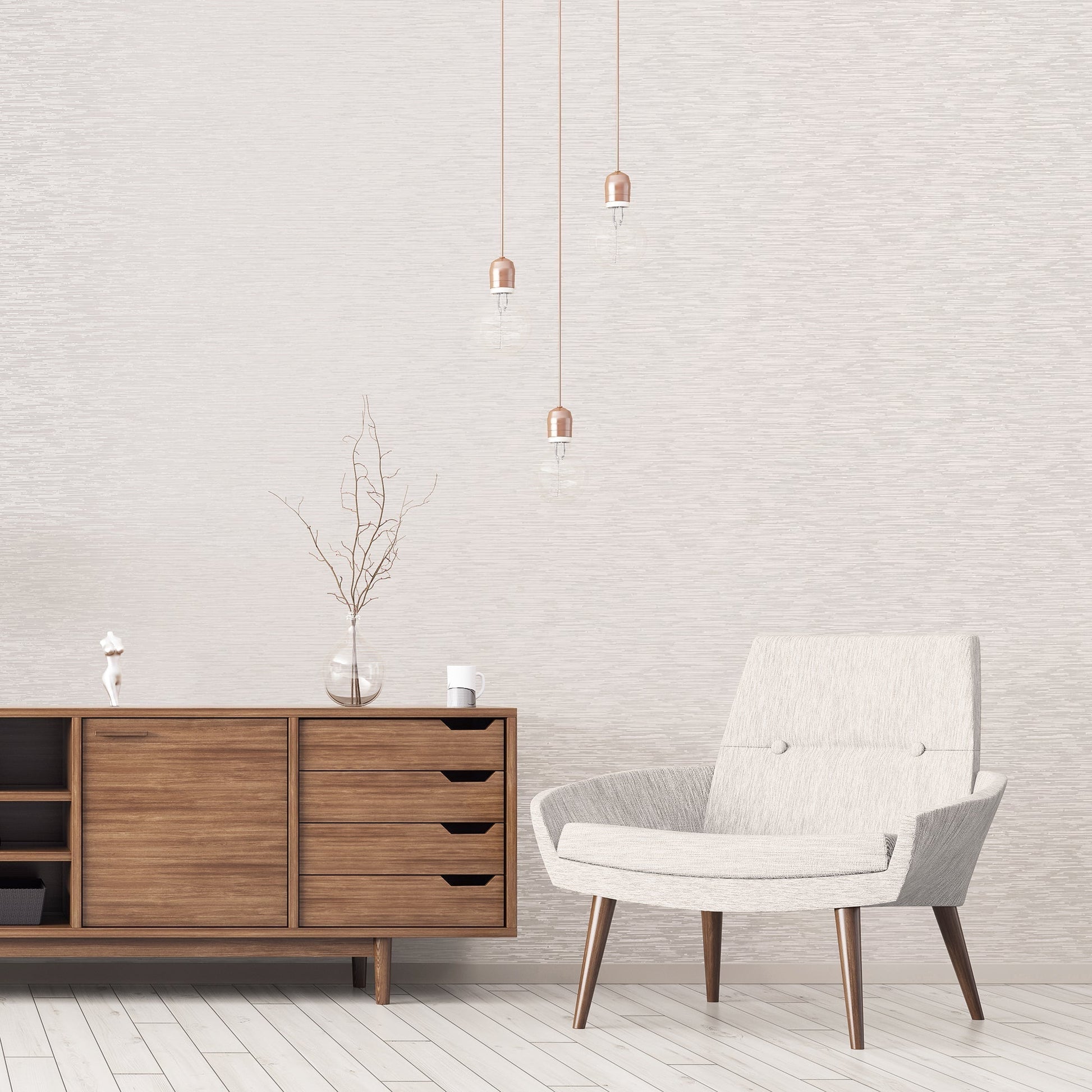 Texstyle Bronze Effect Wallpaper - Warm Neutrals / Mica - Galerie - G56592 - Premier Wallcovering