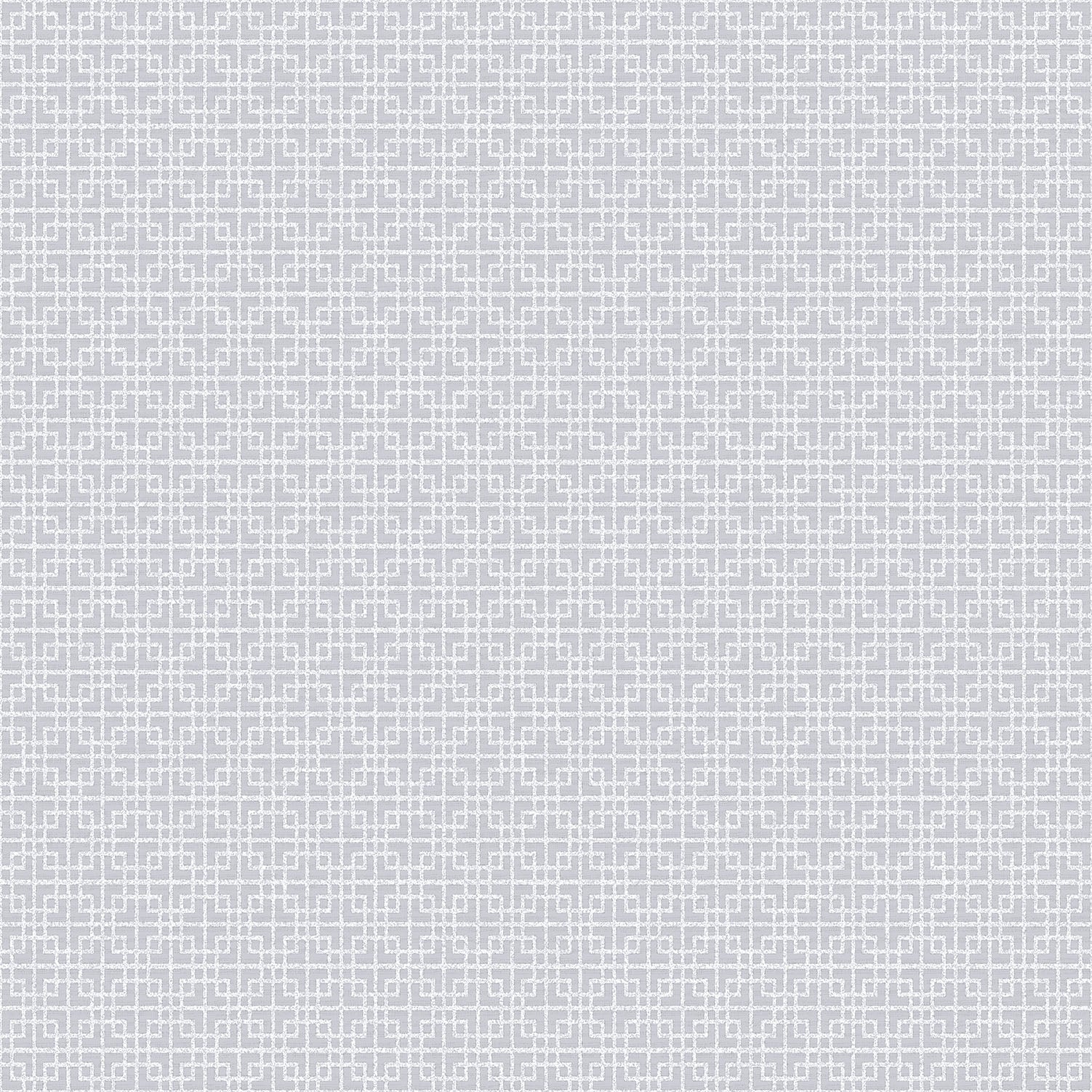 Texstyle Greek Key Texture Wallpaper - Silver Metallic - Galerie - G56598 - Premier Wallcovering