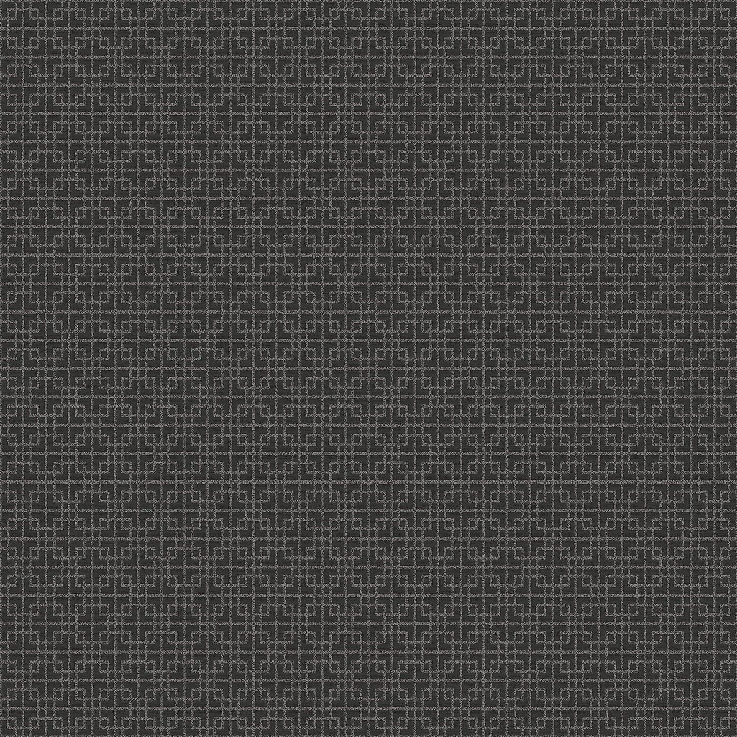 Texstyle Greek Key Texture Wallpaper - Black / Silver Metallic - Galerie - G56594 - Premier Wallcovering