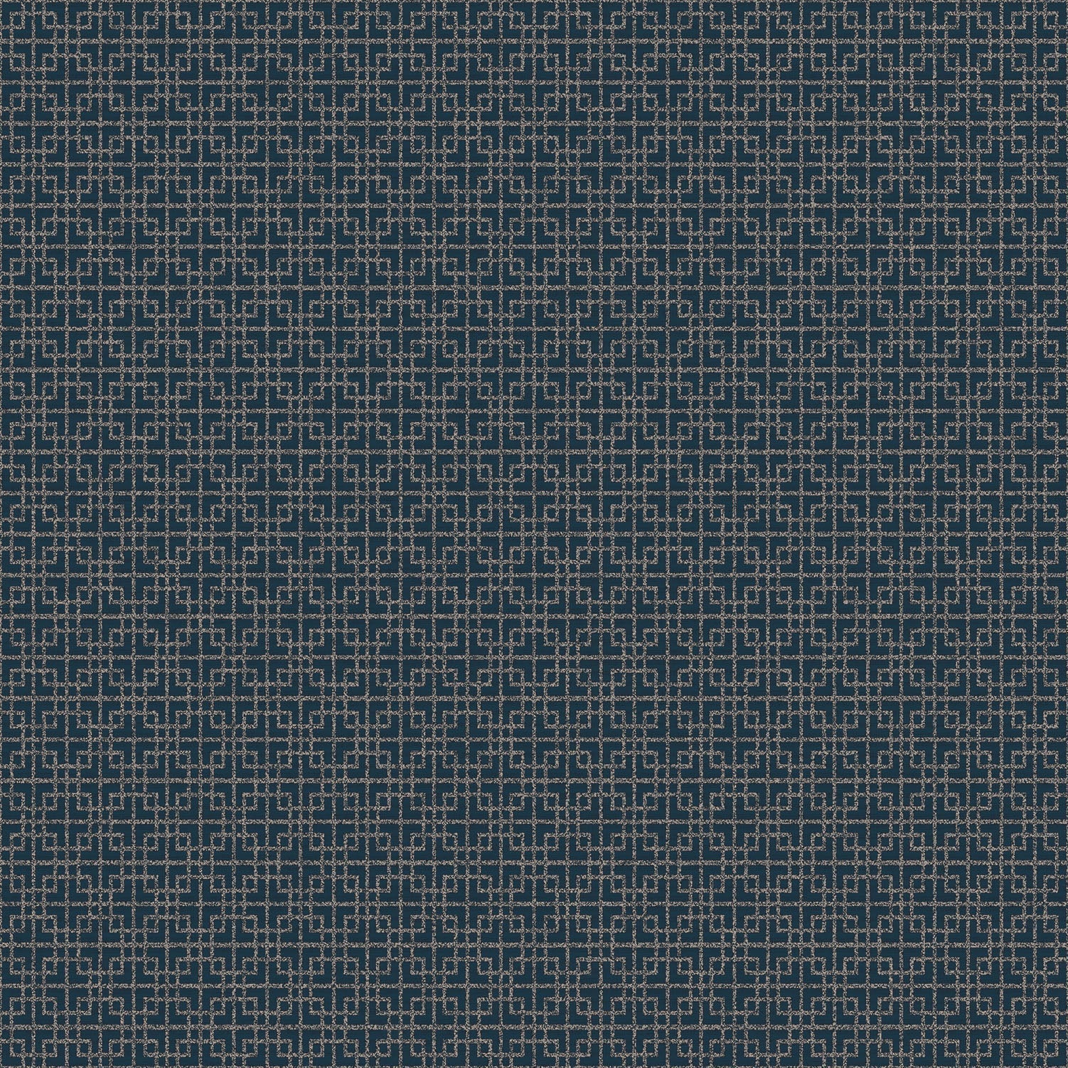 Texstyle Greek Key Texture Wallpaper - Turquoise / Metallic Ink - Galerie - G56600 - Premier Wallcovering