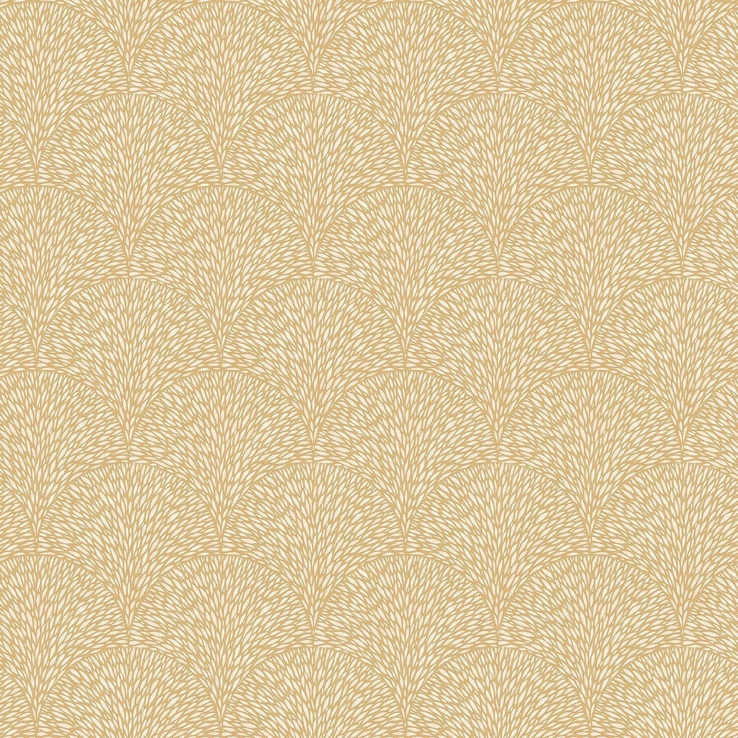 Texstyle Hedgehog Wallpaper - Ochre / Metallic Gold - Galerie - G56608 - Premier Wallcovering