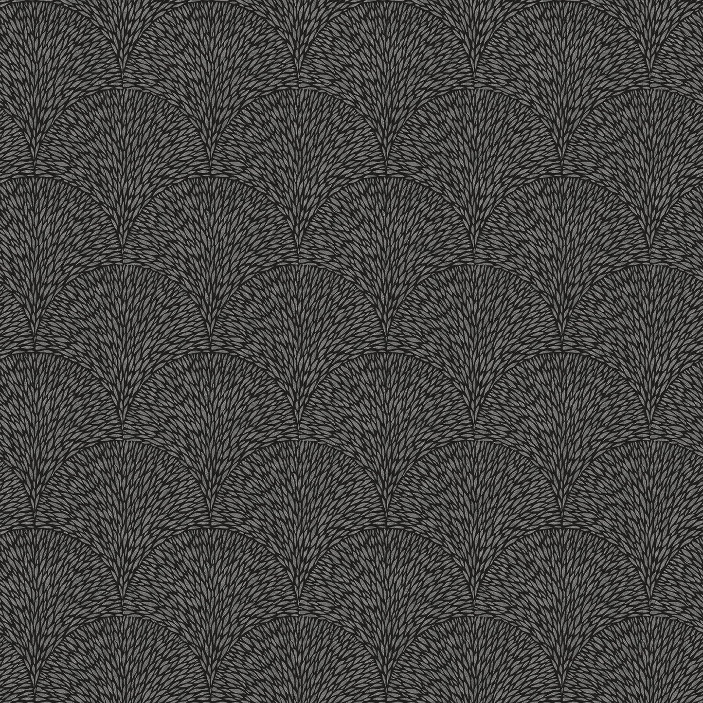 Texstyle Hedgehog Wallpaper - Black / Silver Metallic - Galerie - G56603 - Premier Wallcovering