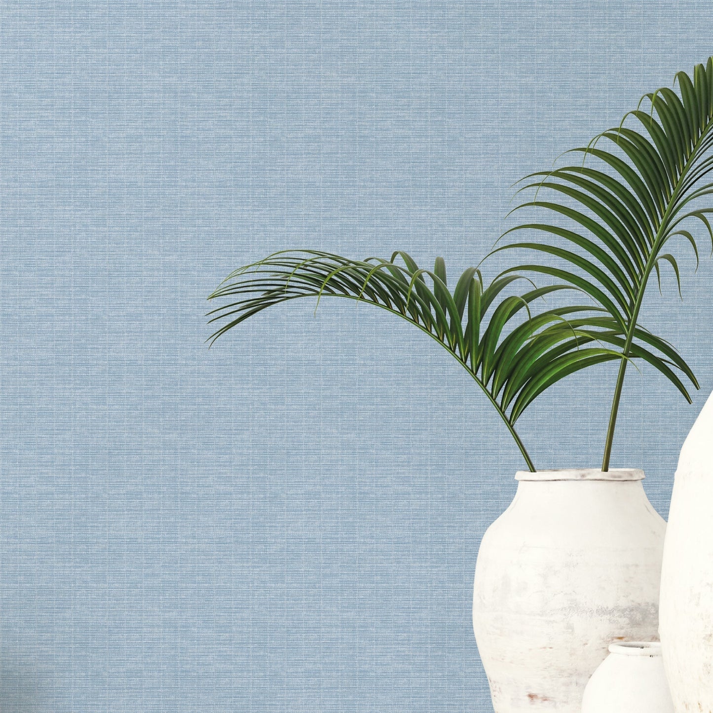 Texstyle Woven Weave Texture Wallpaper - Blue / Metallic Ink - Galerie - G56632 - Premier Wallcovering