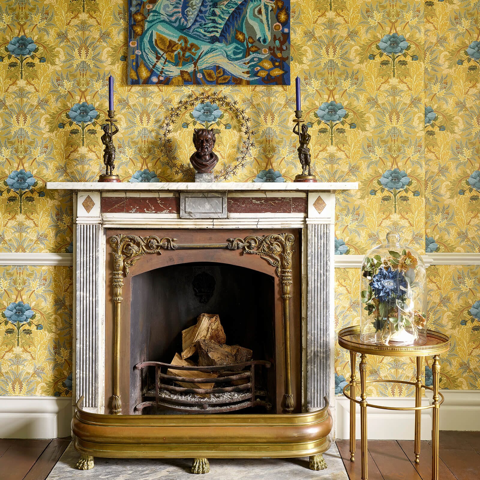 The Blue Rose Weeping Wallpaper - House of Hackney - 1 - WA - BRW - DI - AUO - XXX - Premier Wallcovering