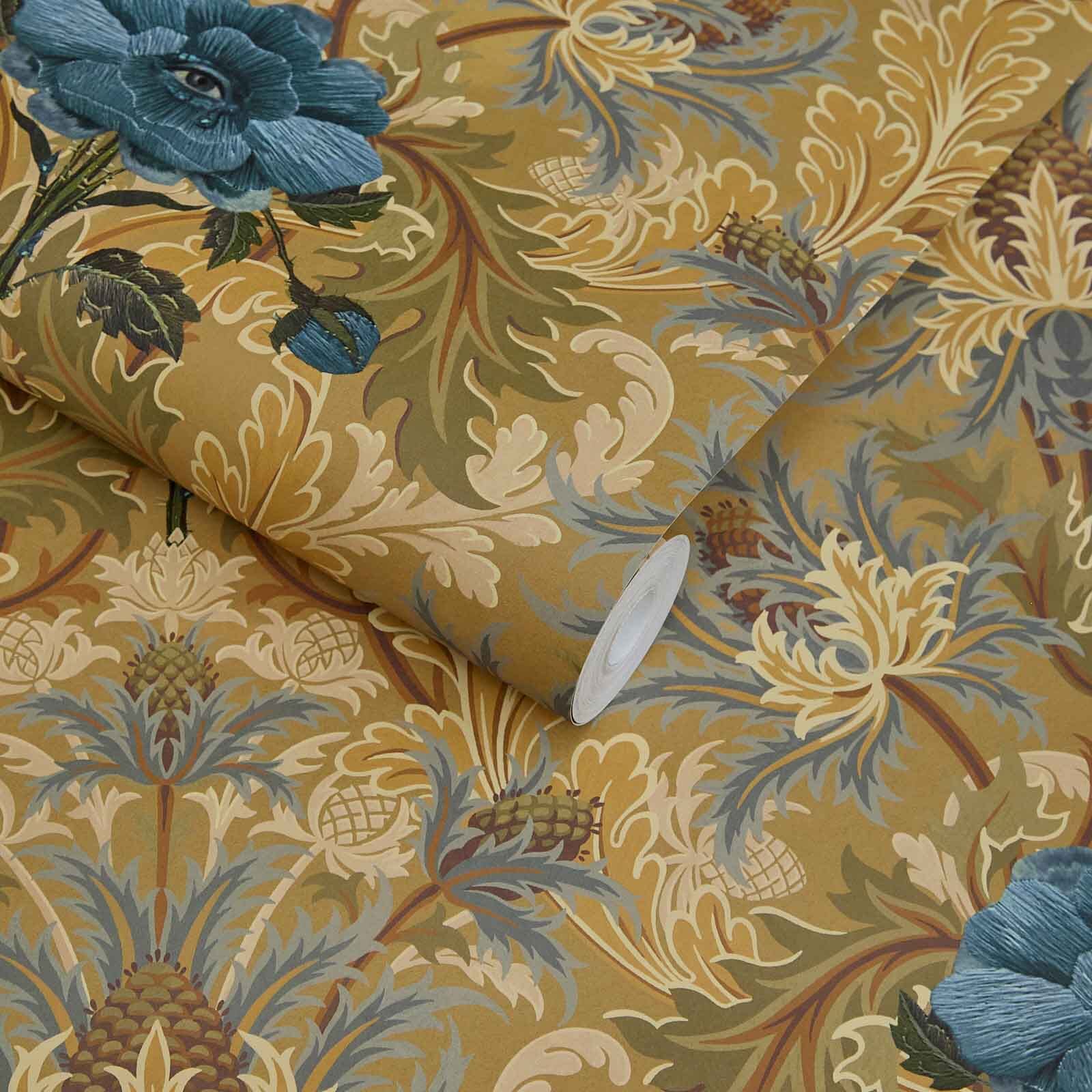 The Blue Rose Weeping Wallpaper - House of Hackney - 1 - WA - BRW - DI - AUO - XXX - Premier Wallcovering