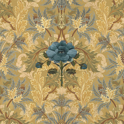The Blue Rose Weeping Wallpaper - House of Hackney - 1 - WA - BRW - DI - AUO - XXX - Premier Wallcovering
