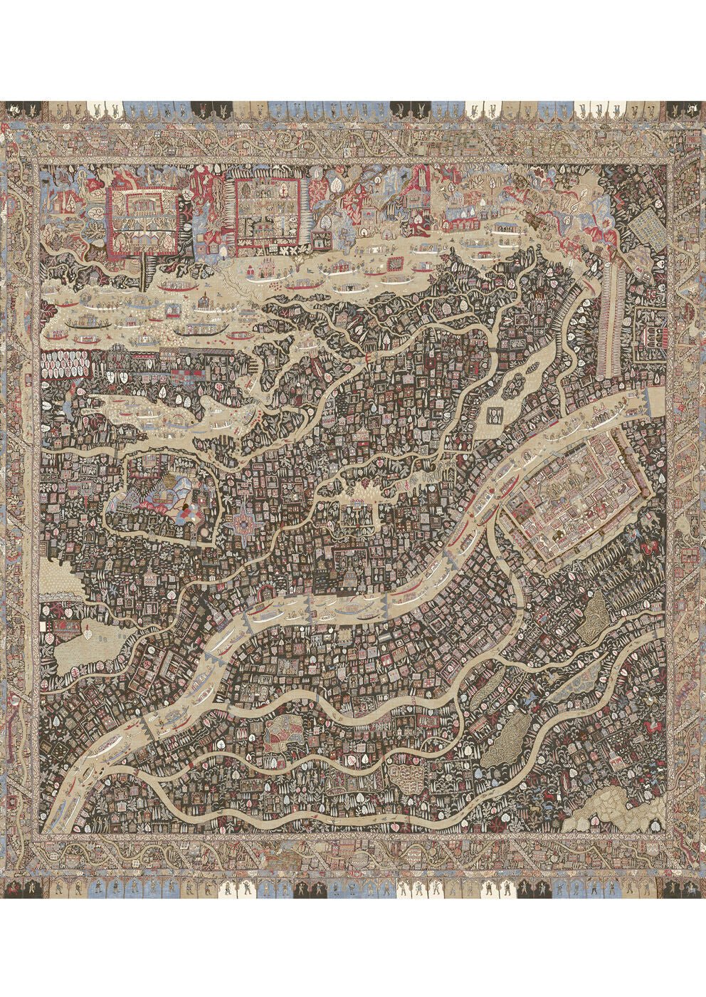 The Map Mini Wallpaper - Twilight - Lewis & Wood - Premier Wallcovering