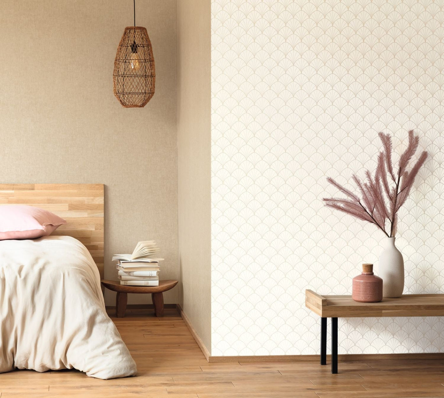 The Place To Bed Stardust Wallpaper - Blanc Or - Caselio - 101820026