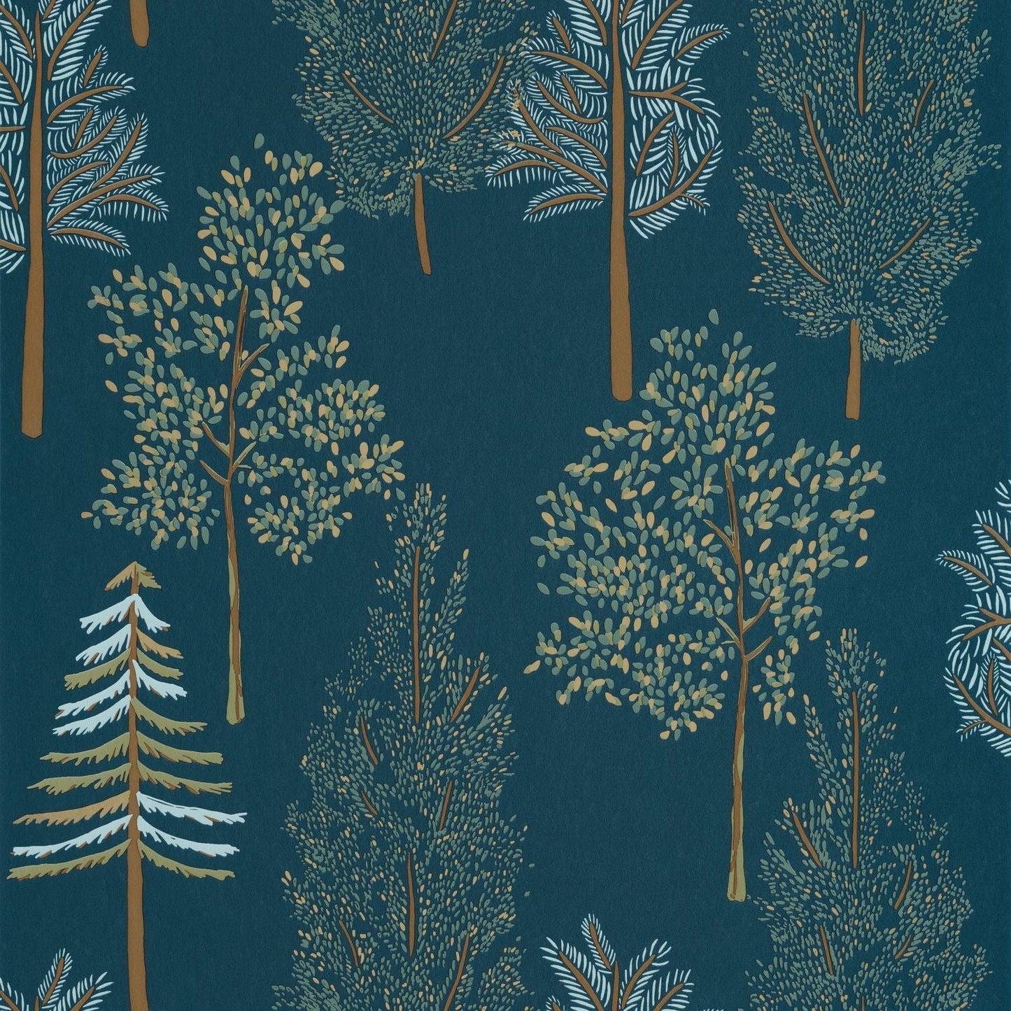 The Tree House Wallpaper - Bleu Nuit - Caselio - 102956614