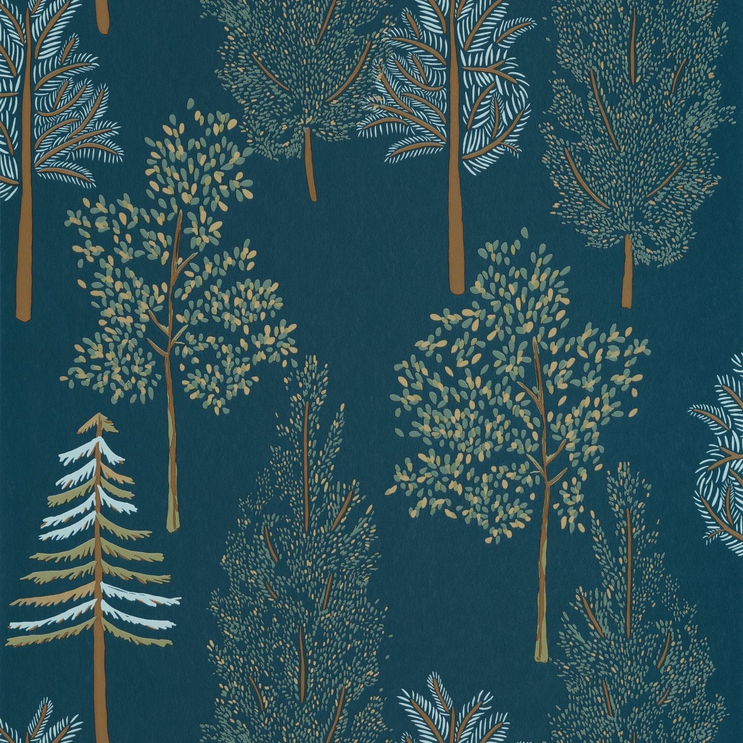 The Tree House Wallpaper - Bleu Nuit - Caselio - 102956614