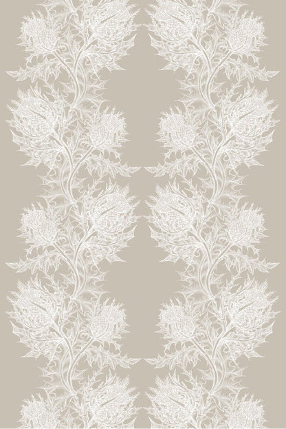 Thistle Fabric - White - Timorous Beasties - THL/1614/01 - Premier Wallcovering